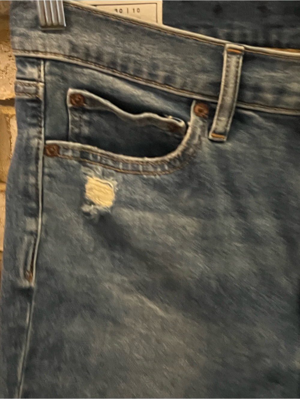 Gap Distressed Blue Denim Jeans size 30/10 - Picture 2 of 6
